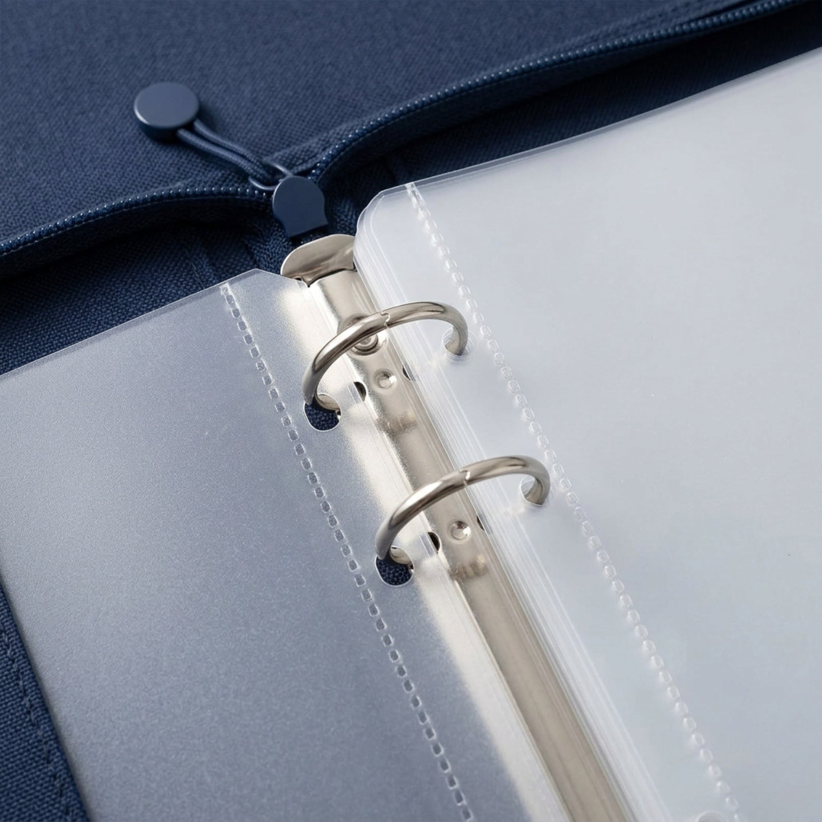 Mpjwd A5 Six Ring Ticket Receipt Pocket Binder Navy - Detail view