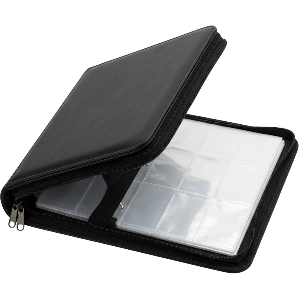 Mpjwd Nine Pocket Zip Card Binder Black - Product view