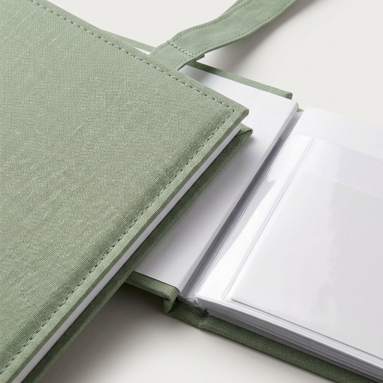 Mpjwd Slip In Photo Pocket Album Sage Linen - Detail view