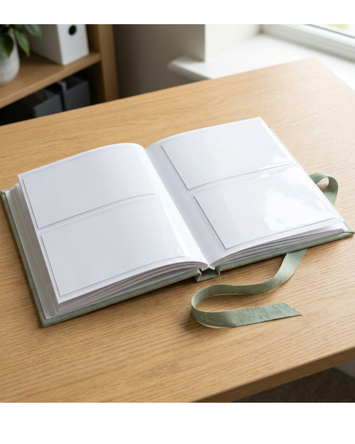 Mpjwd Slip In Photo Pocket Album Sage Linen - Lifestyle view